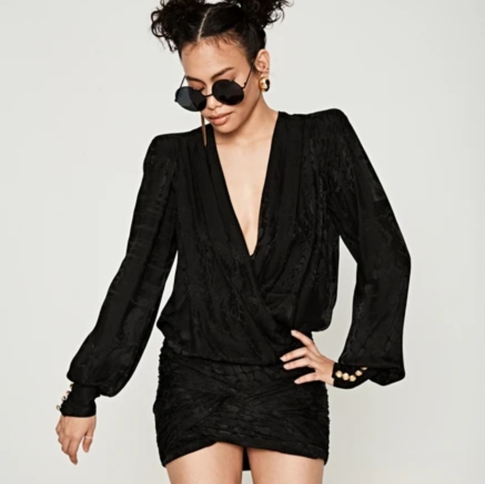 SOLD H&M x balmain jacquard dress